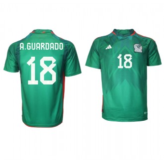 Mexiko Andres Guardado #18 Hemmakläder VM 2022 Kortärmad